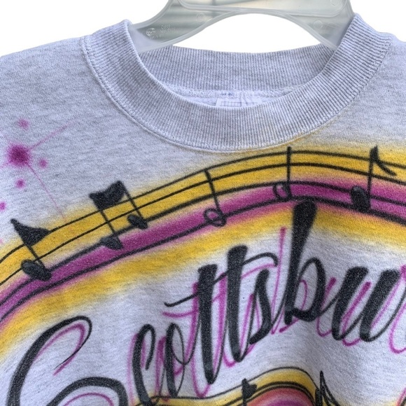 Vintage Crewneck Sweatshirt Destination Scottsburg Music Notes Size Large - Picture 5 of 8